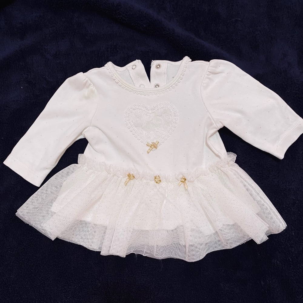 Little Me white dress 3M